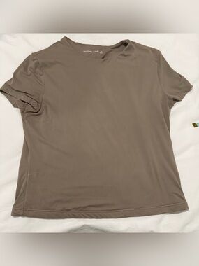 Abercrombie & Fitch double lined Taupe Short Sleeve Tee size Medium